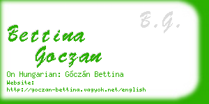 bettina goczan business card